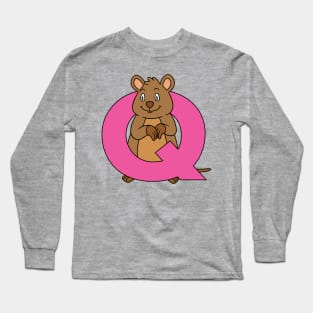 Letter Q with Quokka Long Sleeve T-Shirt